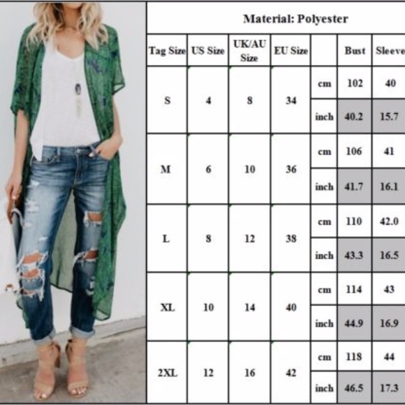 LOWEST PRICE⭐️Gypsy Palm Tree Long Kimono Duster - Picture 8 of 8